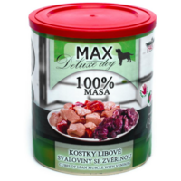 MAX konzerva 800g kocky prémiovej svaloviny so zverinou